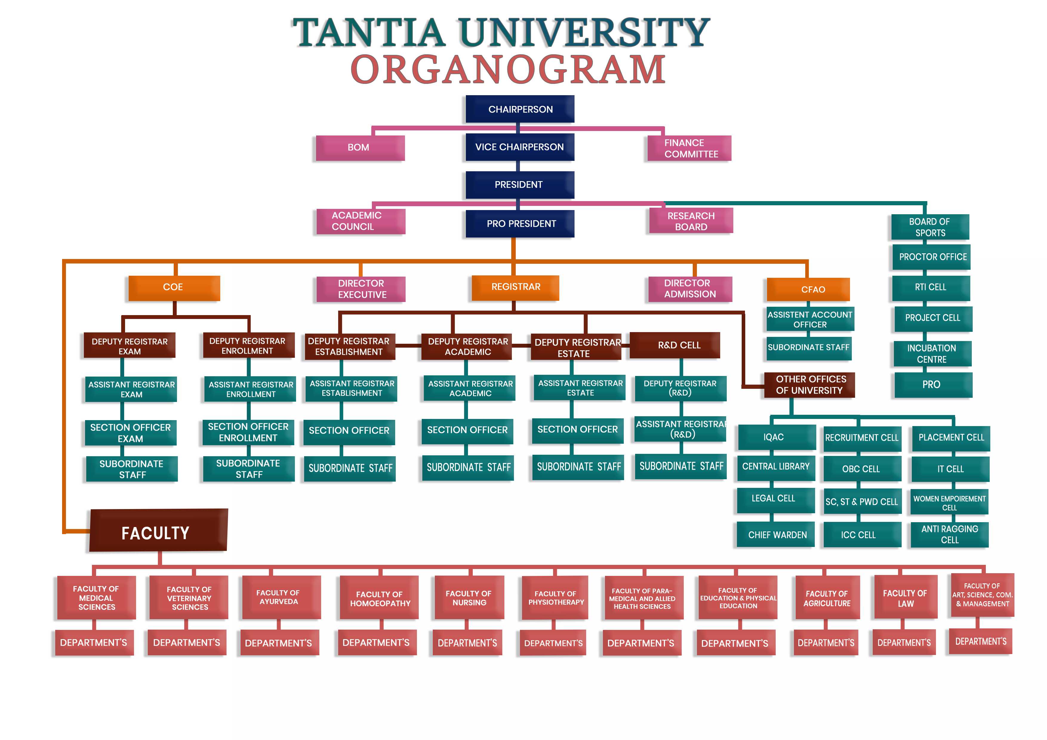 Organogram of Tantia University